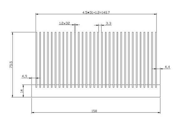 Colore d'argento pratico multiuso del dissipatore di calore elettronico di 22KW VFD