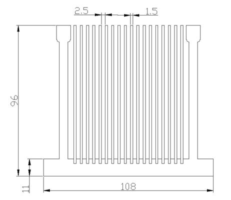 Dissipatore di calore di alluminio anodizzato inossidabile, profilo di alluminio anticorrosivo del dissipatore di calore