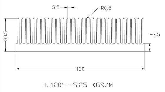 Dissipatore di calore raffreddato ad acqua di verniciatura 120x30x250mm del radiatore per estrazione mineraria